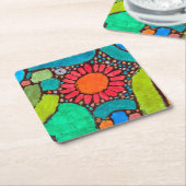 Vloer in de Valley, Klee Vierkante Kartonnen Onderzetter (Schuin)