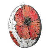 Vloer op een Witte Achtergrond Dartbord (Voorkant Rechts)