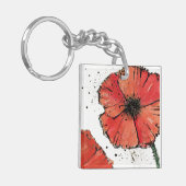 Vloer op een Witte Achtergrond Sleutelhanger (Voorkant Links)