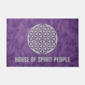 Vloer van het Leven - doorgeslagen zilver + uw ide Deurmat (Voorkant)