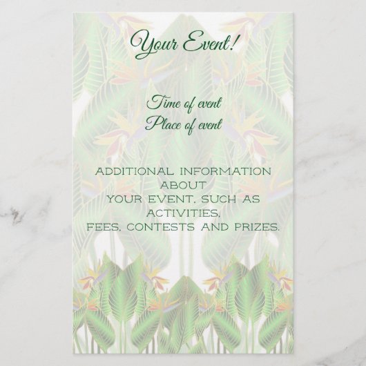 Vloer van het paradijs flyer (Voorkant)