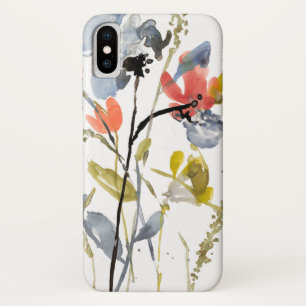 Vloerbedekking - Waterverf bloemen en gedichten iPhone X Hoesje