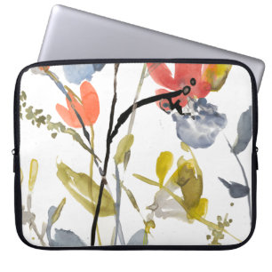 Vloerbedekking - Waterverf bloemen en gedichten Laptop Sleeve