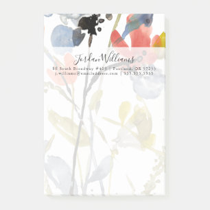 Vloerbedekking - Waterverf bloemen en gedichten Post-it® Notes