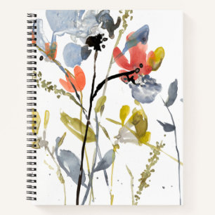 Vloerbedekking - Waterverf bloemen & stenen Notitieboek