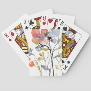 Vloerbedekking - Waterverf Pastel Flowers Pokerkaarten