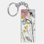 Vloerbedekking - Waterverf Pastel Flowers Sleutelhanger (Voorkant Links)