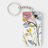Vloerbedekking - Waterverf Pastel Flowers Sleutelhanger (Voorkant)