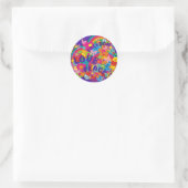 Vloerbekrachtiging | violet ronde sticker (Tas)