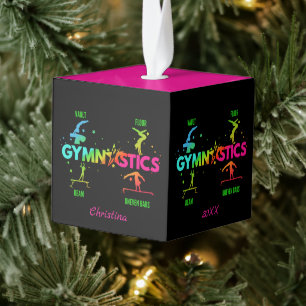 Vloerbeugel voor dames met turnscans kubus ornament