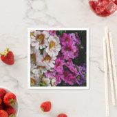 Vloerbeugels Witte roze en Paarse vlinder Servet (Insitu)