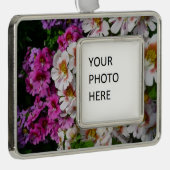 Vloerbeugels Witte roze en Paarse vlinder Verzilverd Kader Ornament (Rechts)