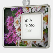 Vloerbeugels Witte roze en Paarse vlinder Verzilverd Kader Ornament (Links)