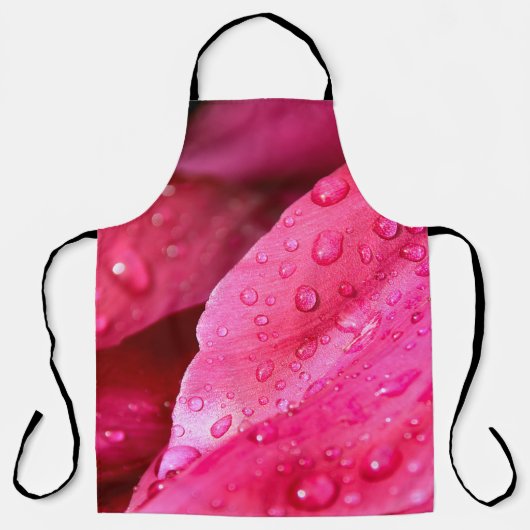 Vloerbladmacrodauwdruppels natuur schort (Voorkant)