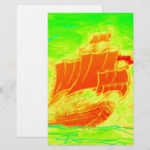 vloerboot briefpapier (Voorkant / Achterkant)