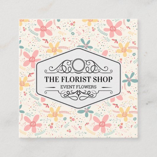 Vloerdoppen Vierkante Visitekaartje (Voorkant)