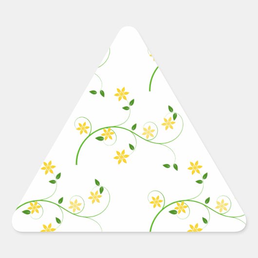 Vloeren en bloemen driehoek sticker (Voorkant)