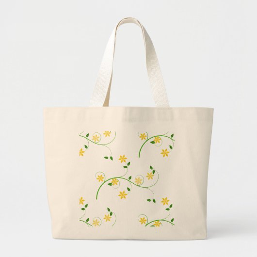 Vloeren en bloemen grote tote bag (Voorkant)