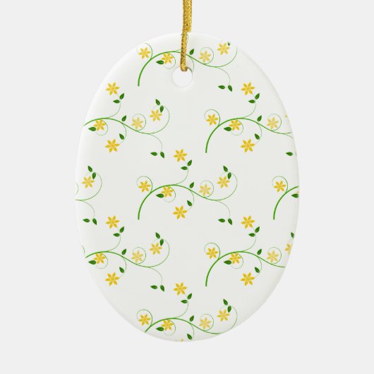 Vloeren en bloemen keramisch ornament (Voorkant)