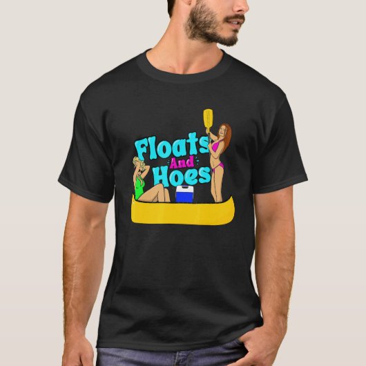 Vloeren en Hoes Canoe River Trip Float Day Lake T-shirt (Voorkant)