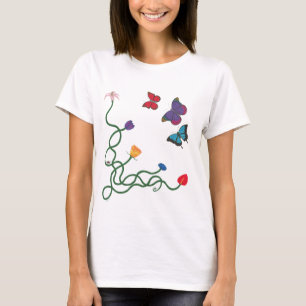 Vloeren en voorzijde Butterflies T-shirt