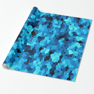 Vloeren in blauw... cadeaupapier