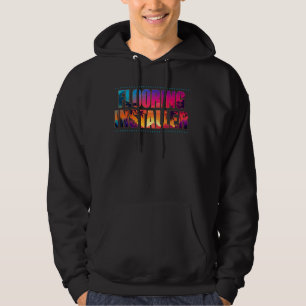 Vloeren Installateur Job Title Beroep Sunset Ret Hoodie