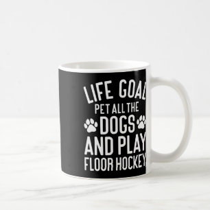 Vloerhockey en honden Grappig ik hou van honden en Koffiemok