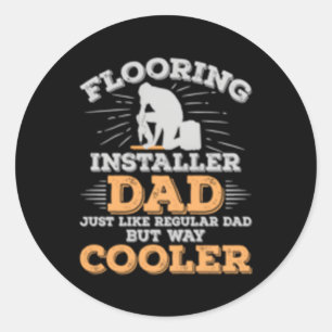 Vloerinstallateurs vader vloeren aannemers ronde sticker