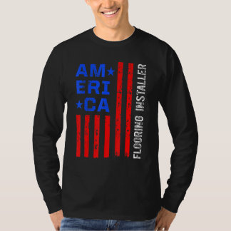 Vloerinstallatie van de drijvende-kommer van de in t-shirt