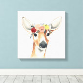 Vloerkroonforestster Deer Canvas Afdruk (Insitu (Houten vloer))
