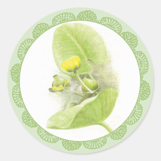 Vloerlappen Ronde Sticker (Voorkant)