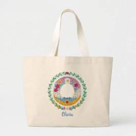 Vloerletters Initiaal "O" met gepersonaliseerde na Grote Tote Bag