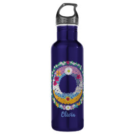 Vloerletters Initiaal "O" met gepersonaliseerde na Waterfles