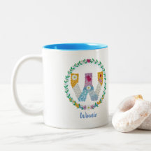 Vloerletters Initiaal "W" met persoonlijke naam