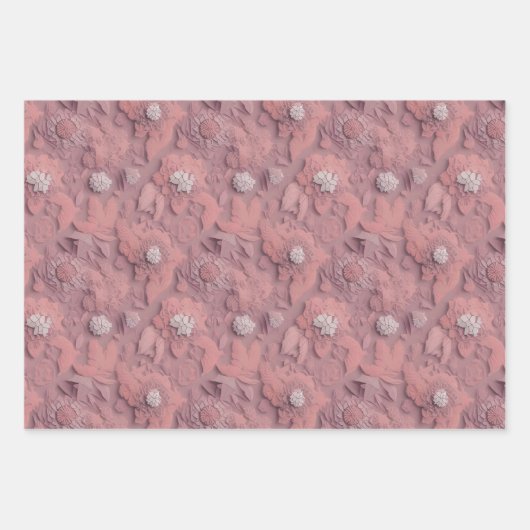 Vloerpapier - Design van bloemen van paprika's Inpakpapier Vel (Voorkant 2)