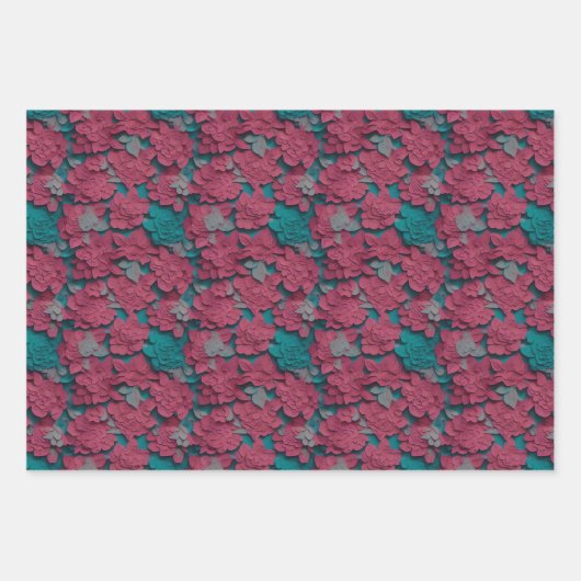 Vloerpapier - Design van bloemen van paprika's Inpakpapier Vel (Voorkant)