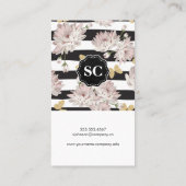 Vloerpatroon met glitterende vlinders visitekaartje (Achterkant)