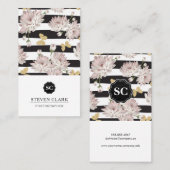 Vloerpatroon met glitterende vlinders visitekaartje (Voorkant / Achterkant)