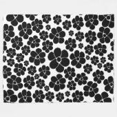 Vloerpatroon - zwart-wit fleece deken (Voorkant (Horizontaal))