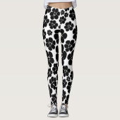 Vloerpatroon - zwart-wit leggings (Voorkant)