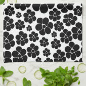 Vloerpatroon - zwart-wit theedoek (Gevouwen)