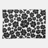 Vloerpatroon - zwart-wit theedoek (Horizontaal)