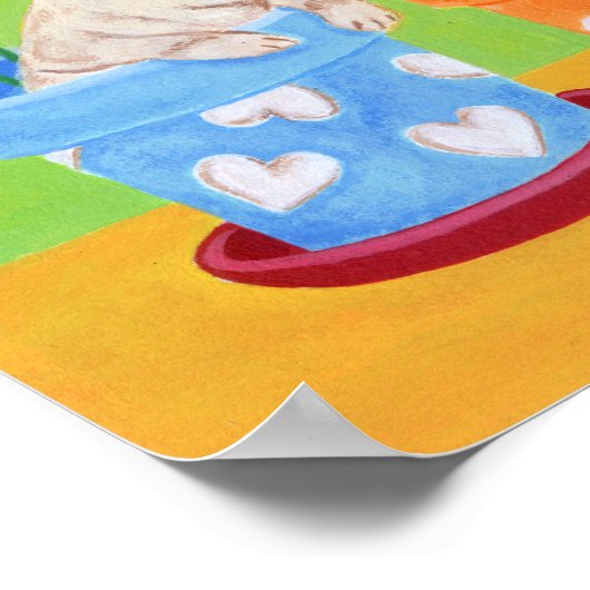 Vloerpuntlabrador Puppies Kunstwerk Poster (Hoek)