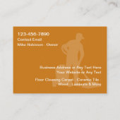 Vloerreinigingsdiensten Moderne Visitekaartjes (Achterkant)