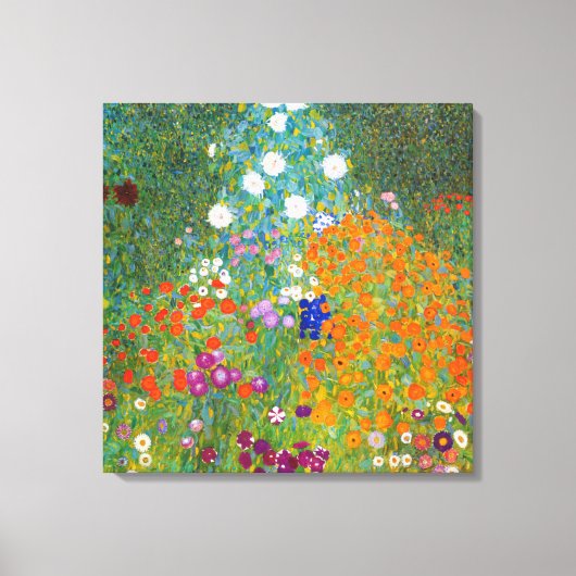 Vloertuin | Gustav Klimt Canvas Afdruk (Voorkant)