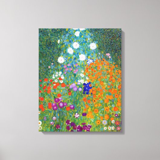 Vloertuin, Gustav Klimt Canvas Afdruk (Voorkant)
