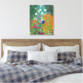 Vloertuin, Gustav Klimt Canvas Afdruk (Insitu (Slaapkamer))
