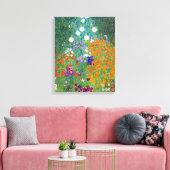 Vloertuin, Gustav Klimt Canvas Afdruk (Insitu (Woonkamer))