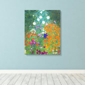 Vloertuin, Gustav Klimt Canvas Afdruk (Insitu (Houten vloer))